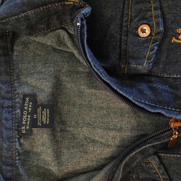 Girls US Polo Assn Denim Romper Size 12 - Picture 4 of 4